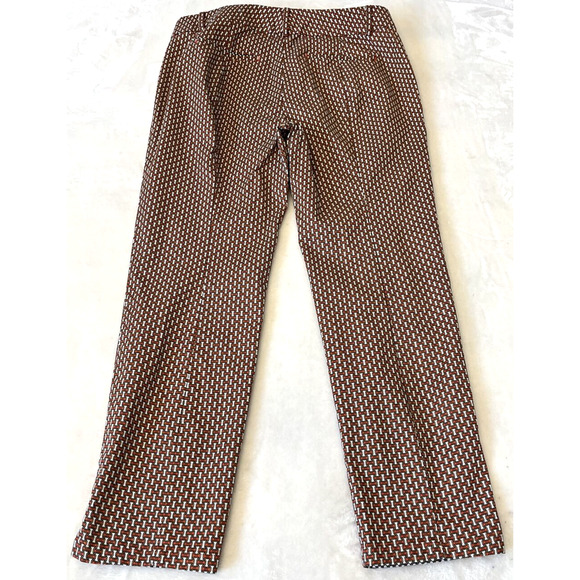 Ann Taylor Women's Signature Straight Leg Capri Pants Sz 6P Printed Stretch - Picture 2 of 8